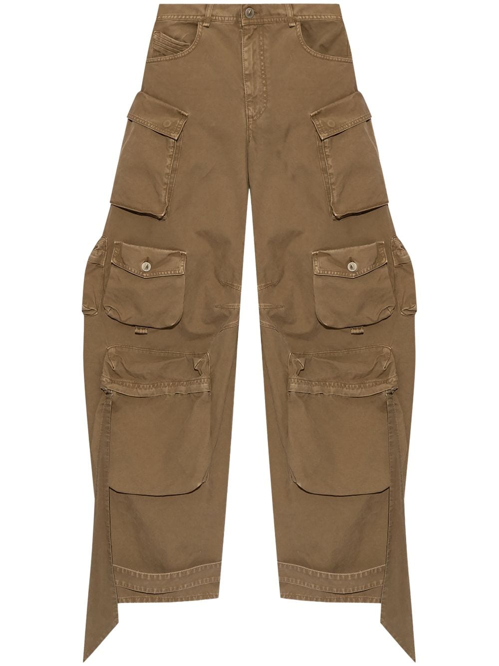 The Attico wide-leg cargo jeans - Brown von The Attico