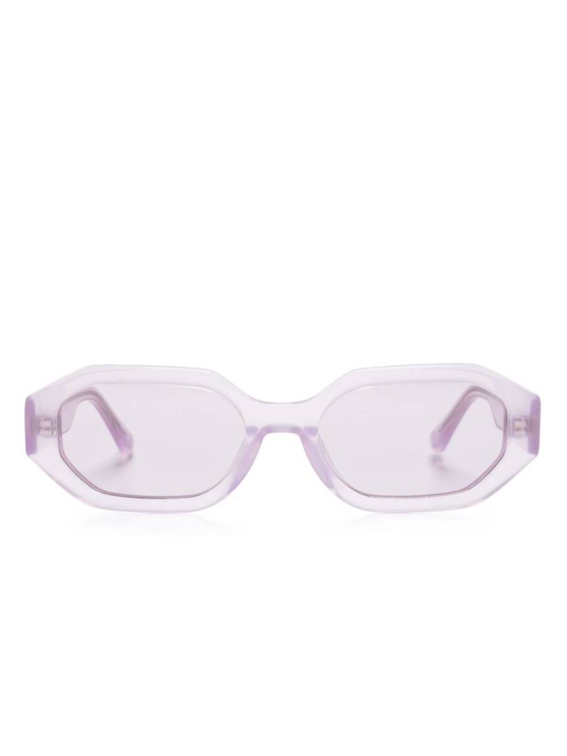 The Attico x Linda Farrow Irene geometric-frame sunglasses - Purple von The Attico