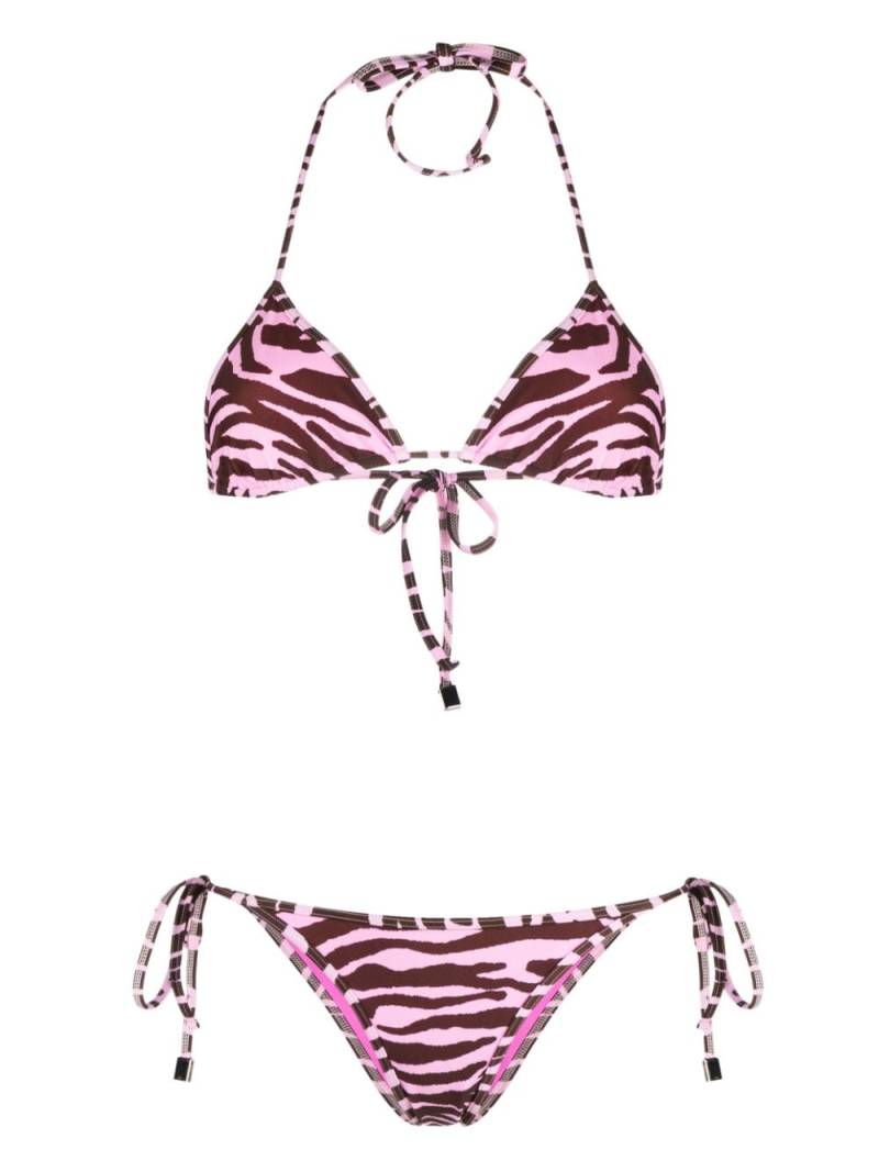 The Attico zebra-print bikini - Brown von The Attico