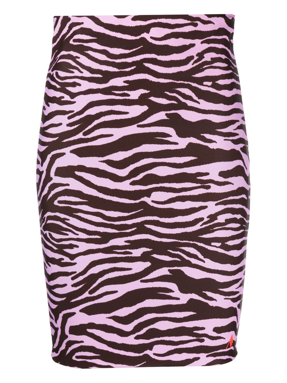 The Attico zebra-print pencil midi skirt - Pink von The Attico