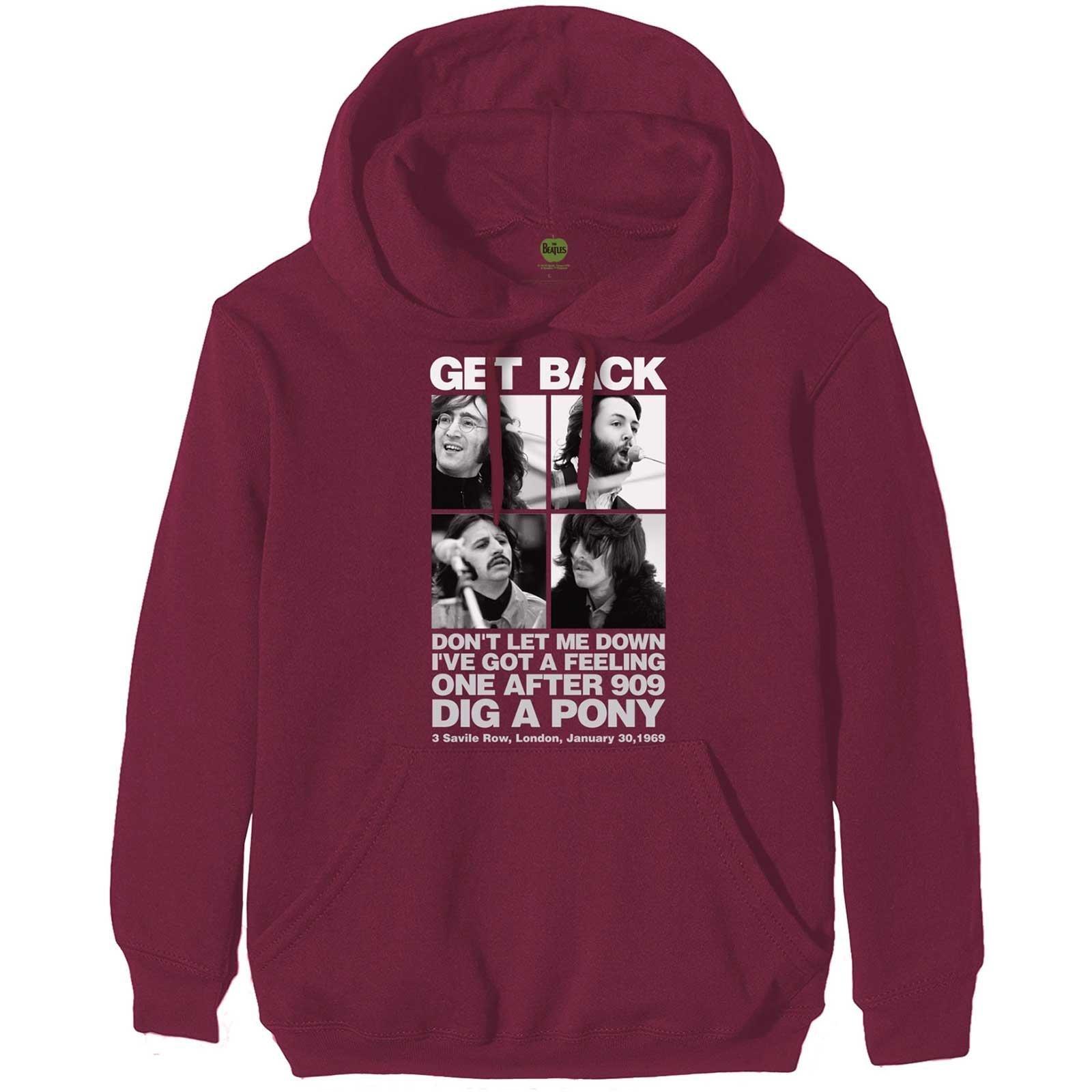 3 Savile Row Hoodie Zum Überziehen Damen Bordeaux L von The Beatles