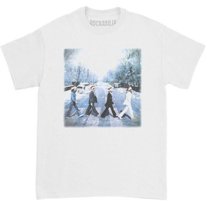 The Beatles - Abbey Christmas TShirt, für Damen, Weiss, Größe M von The Beatles