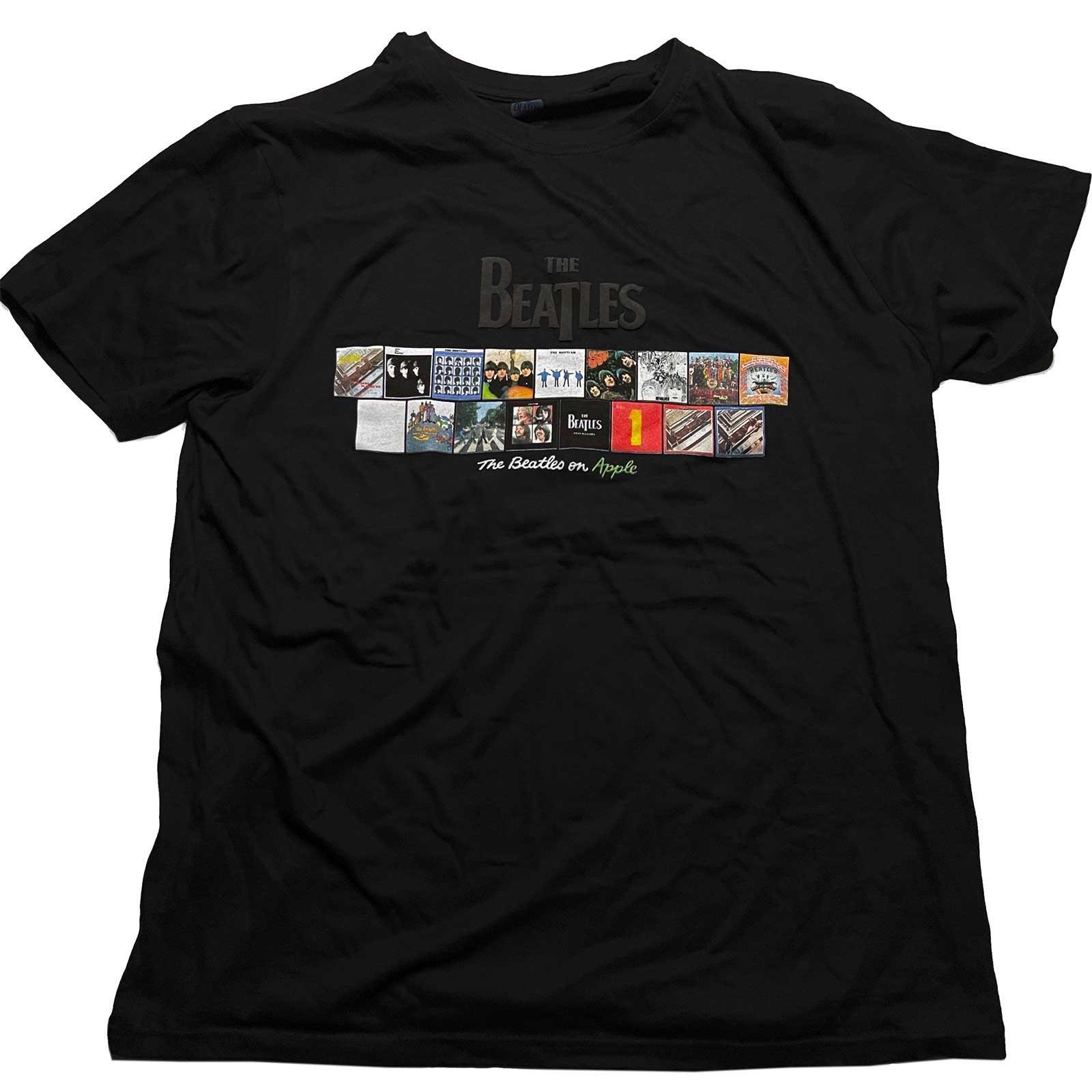 Albums On Apple Tshirt Damen Schwarz XXL von The Beatles