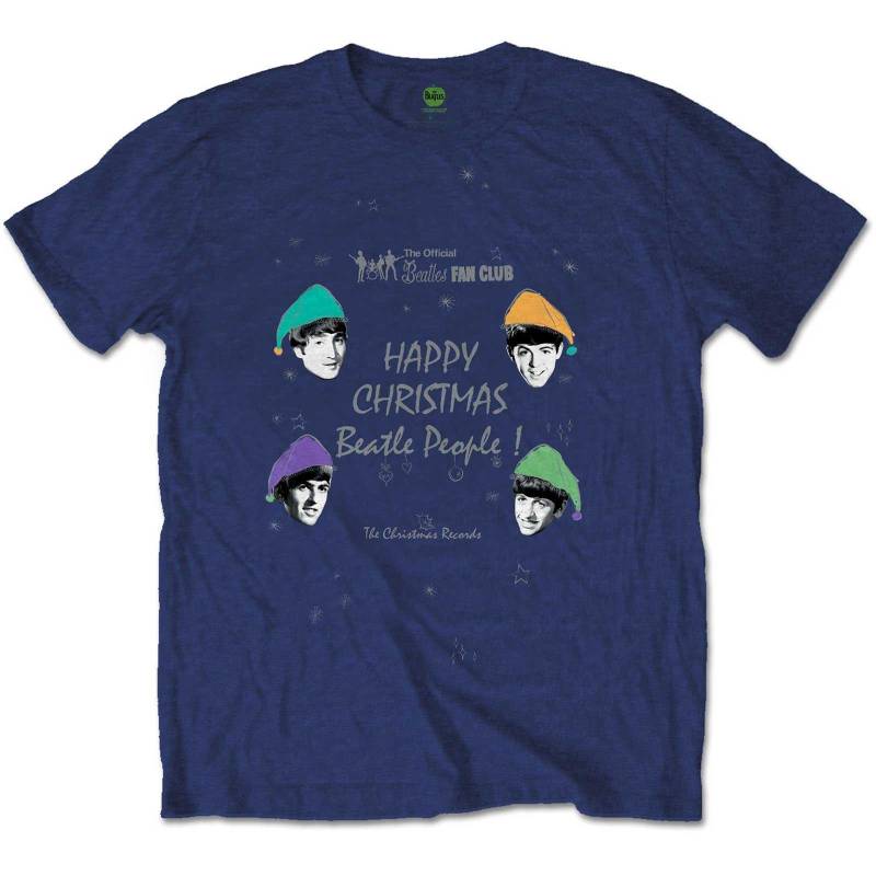 Happy Christmas Tshirt Damen Marine S von The Beatles