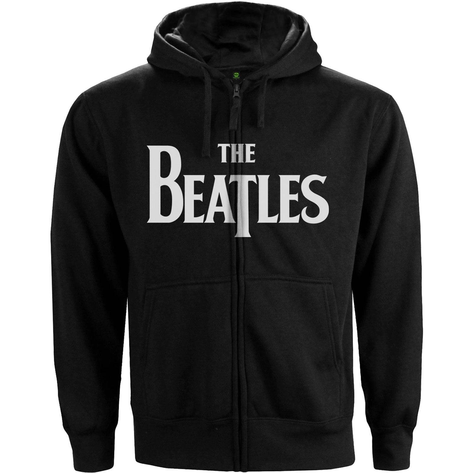 Hoodie Mit Durchgehendem Reißverschluss Damen Schwarz XXL von The Beatles