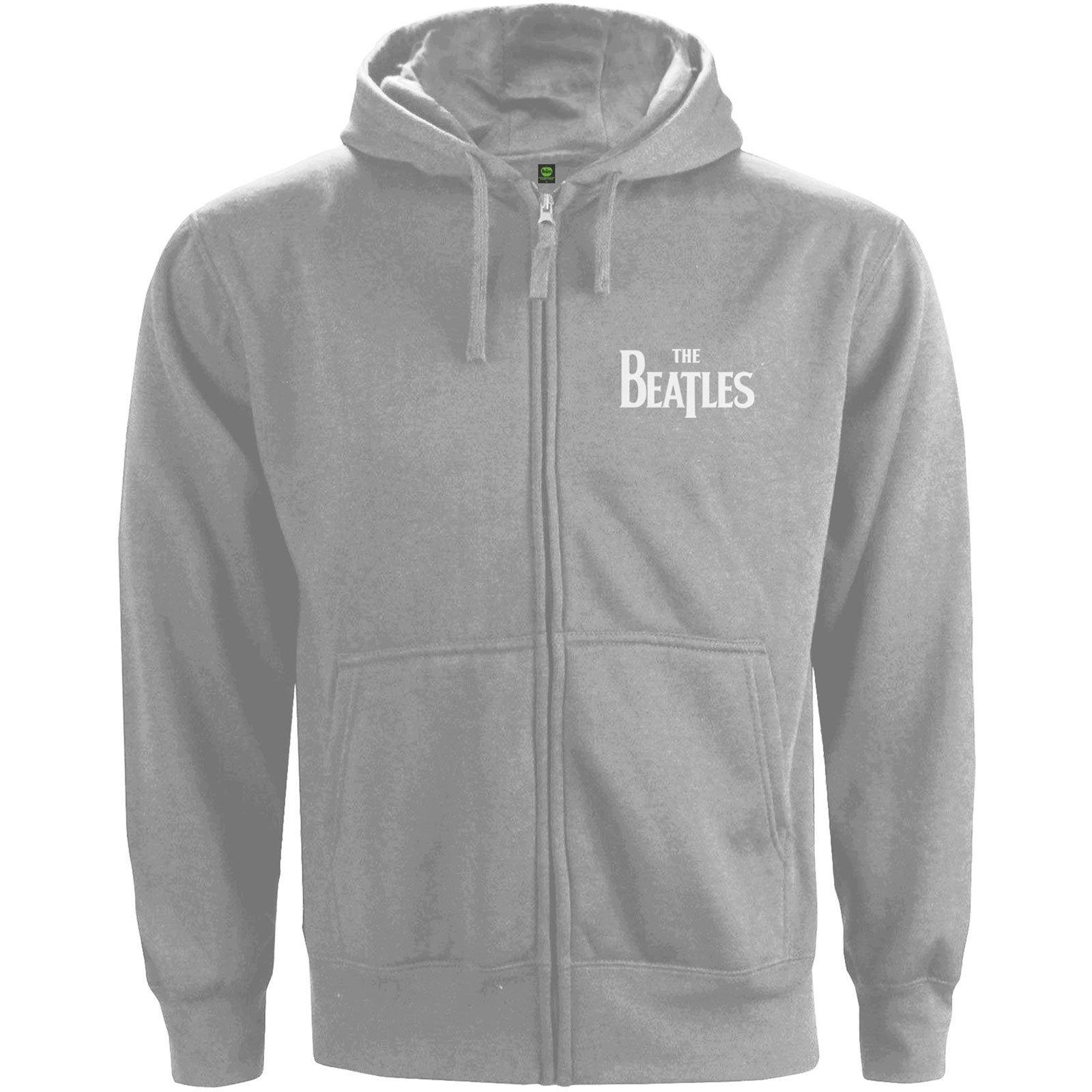 Hoodie Mit Durchgehendem Reißverschluss Damen Taubengrau XL von The Beatles