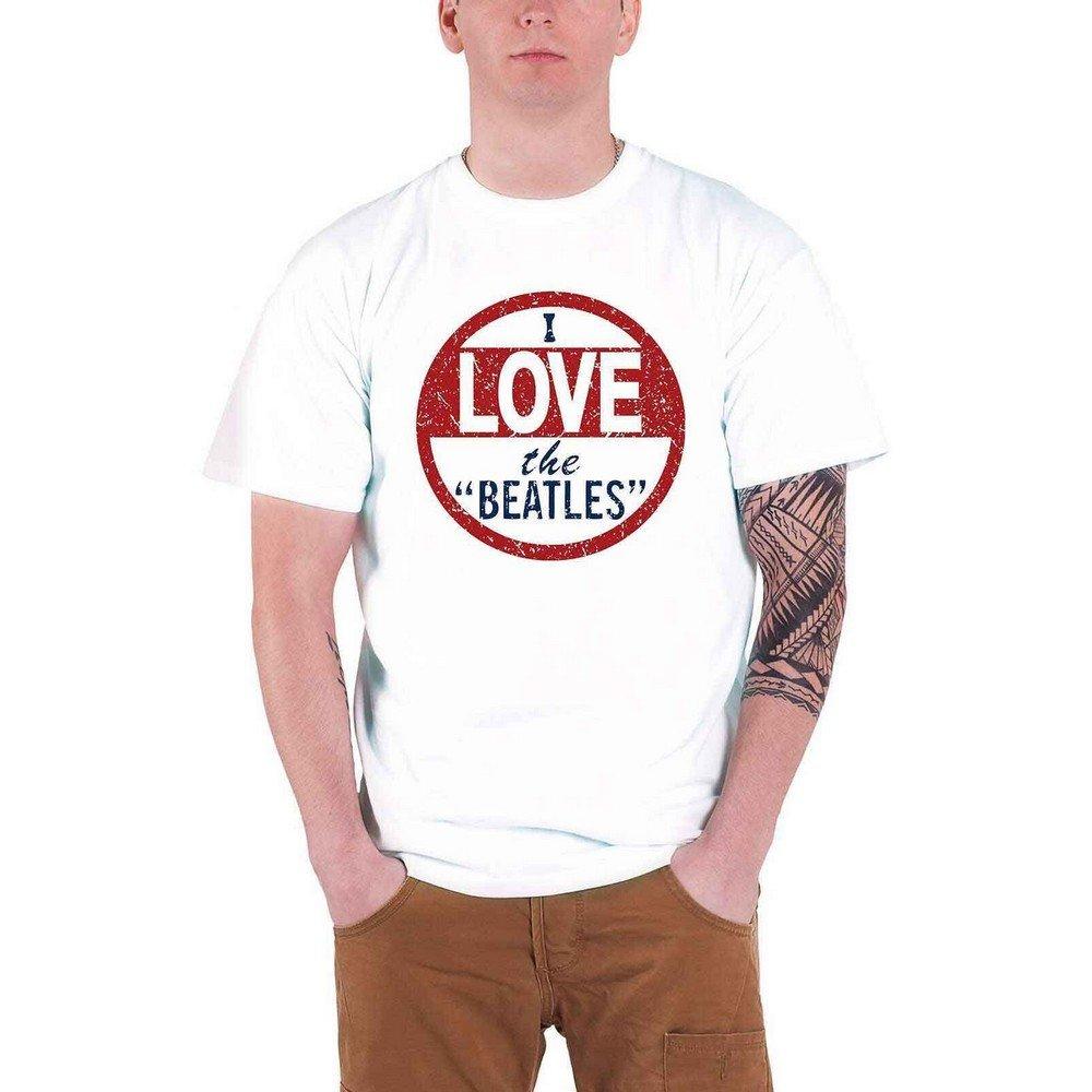 The Beatles - I Love TShirt, für Damen, Weiss, Größe L von The Beatles