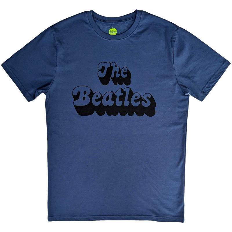 The Beatles - TShirt Logo, für Damen, Blau Denim, Größe S von The Beatles