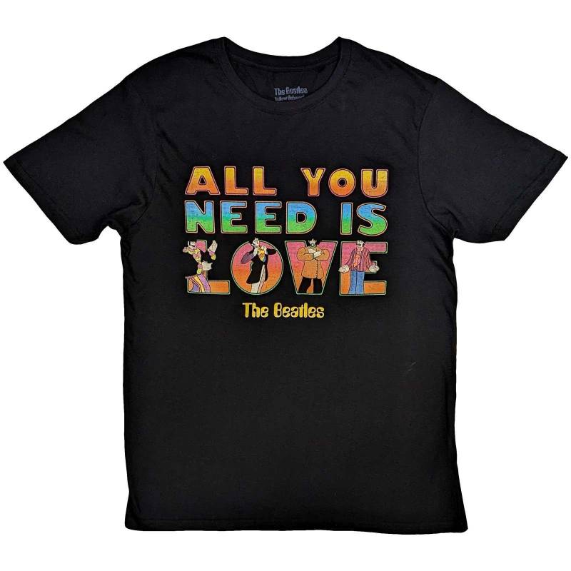 Yellow Submarine All You Need Is Love Tshirt Herren Schwarz L von The Beatles