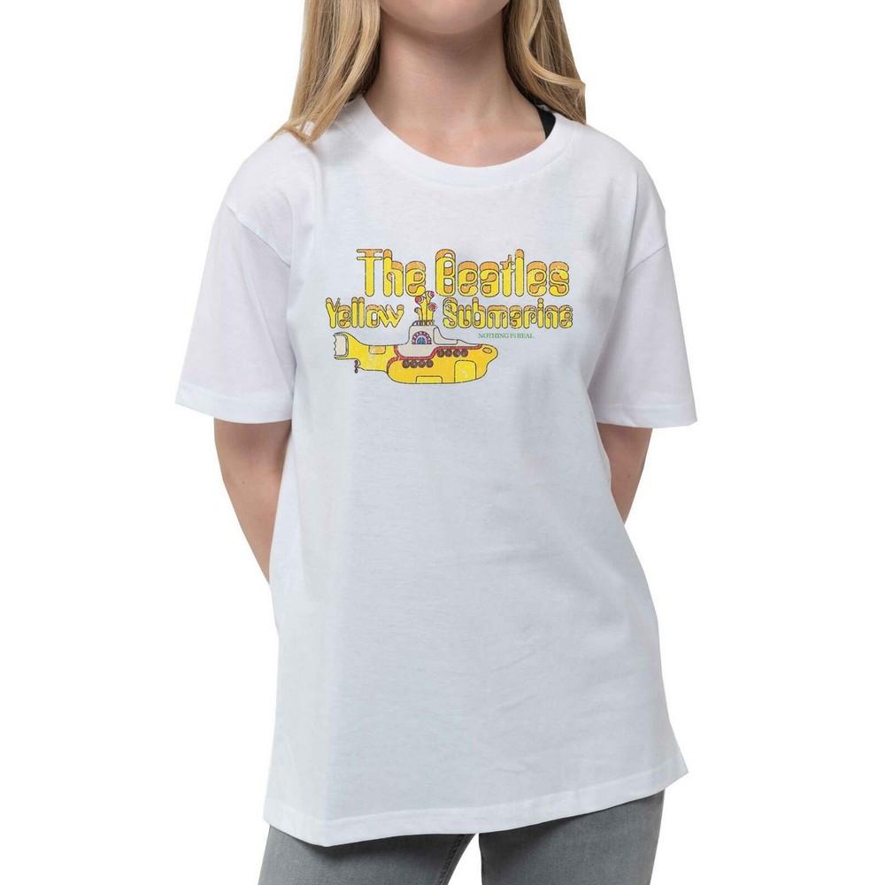 Yellow Submarine Nothing Is Real Tshirt Mädchen Weiss 104 von The Beatles