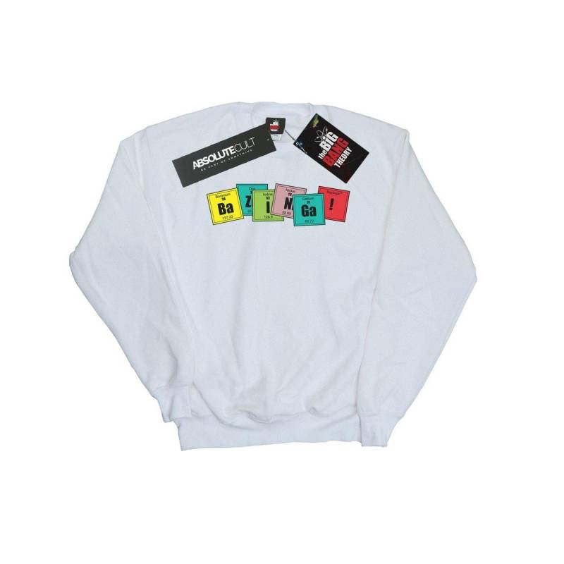 Bazinga Elements Sweatshirt Herren Weiss 3XL von The Big Bang Theory