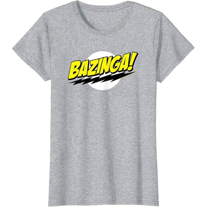 Bazinga Tshirt Damen Grau M von The Big Bang Theory