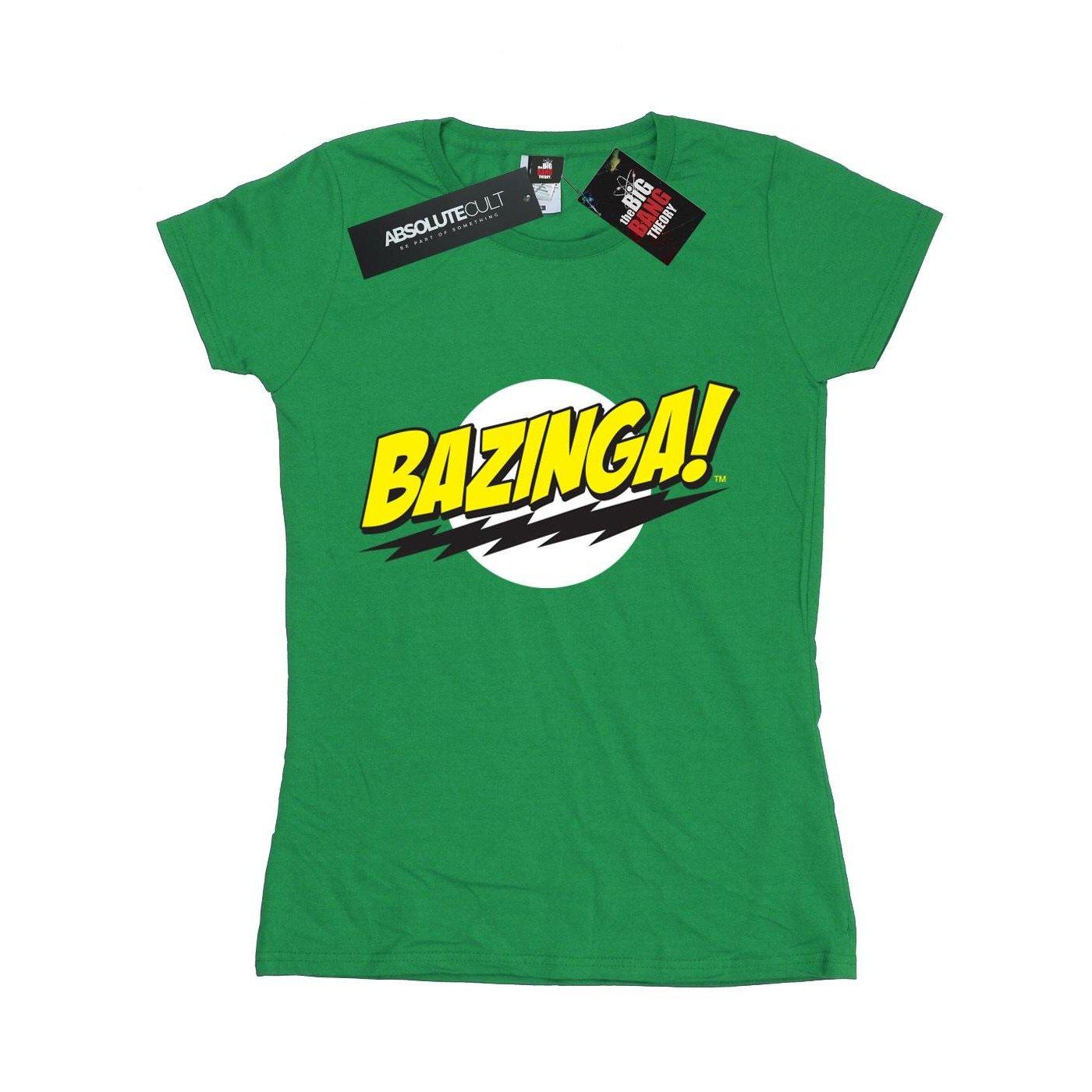 Bazinga Tshirt Damen Grün M von The Big Bang Theory