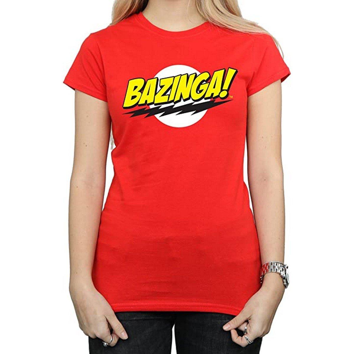 Bazinga Tshirt Damen Rot Bunt XXL von The Big Bang Theory