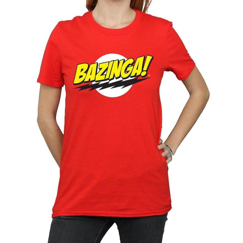 Bazinga Tshirt Damen Rot Bunt XXL von The Big Bang Theory