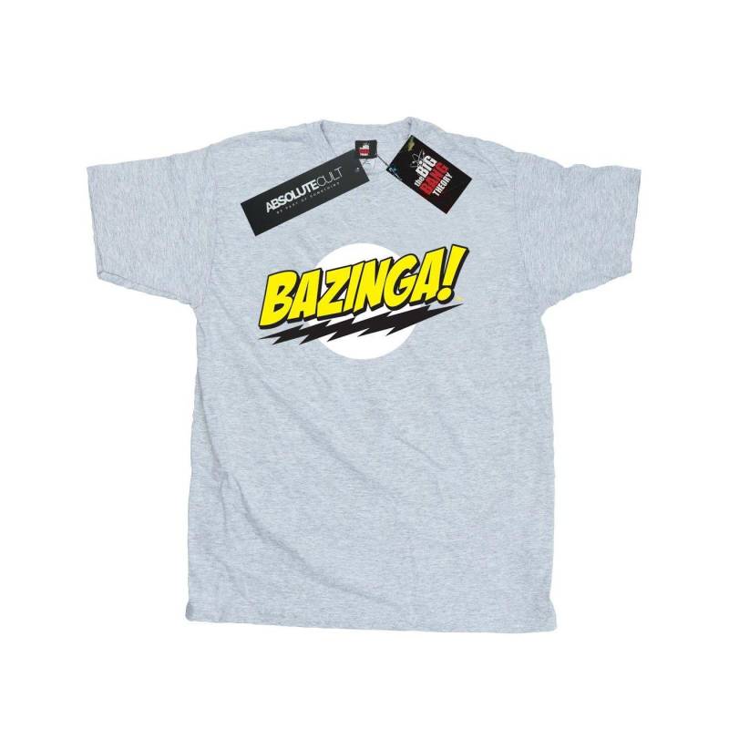 Bazinga Tshirt Herren Grau L von The Big Bang Theory