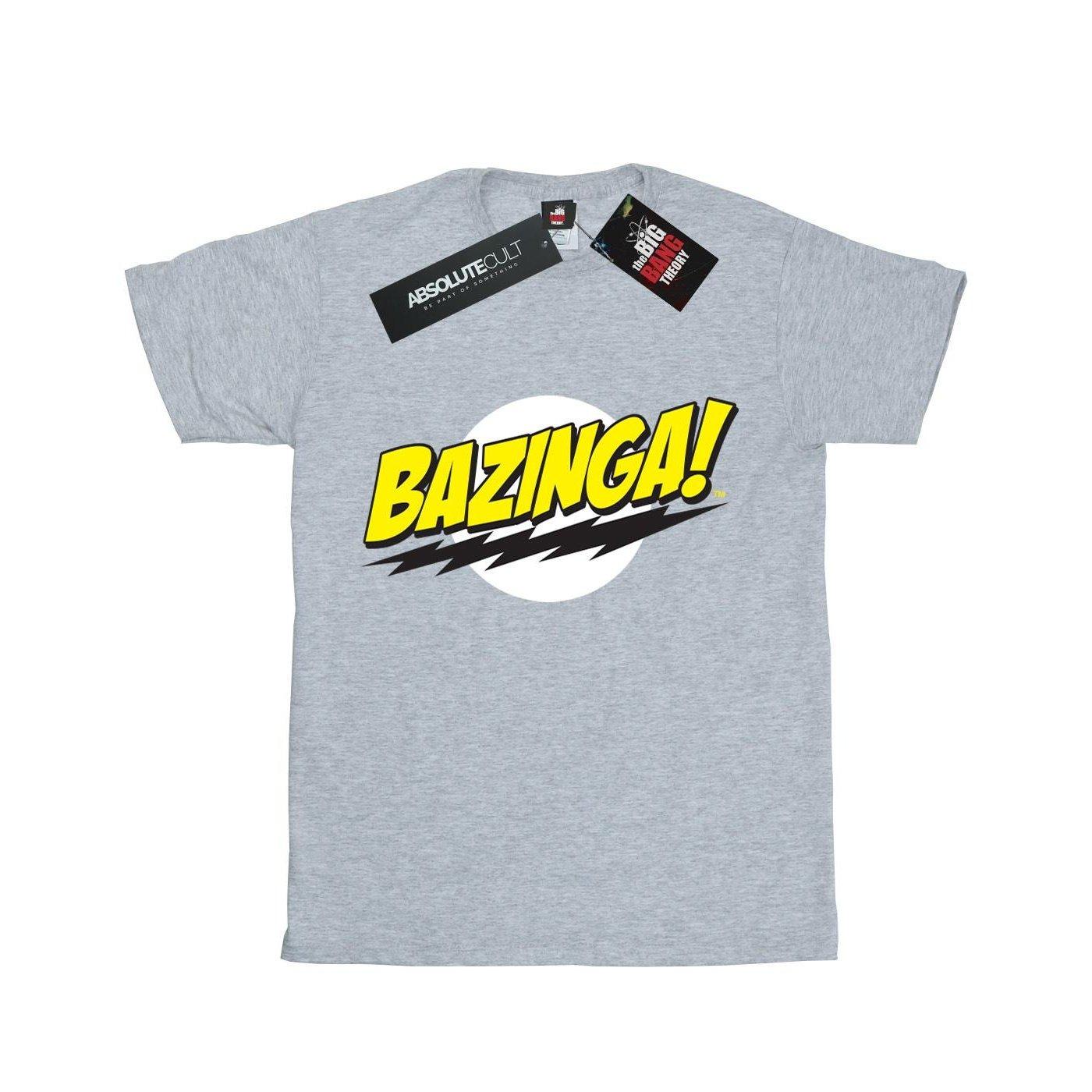 Bazinga Tshirt Mädchen Grau 140/146 von The Big Bang Theory