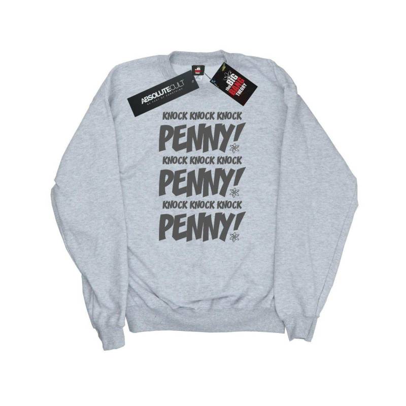 Knock Knock Penny Sweatshirt Damen Grau S von The Big Bang Theory