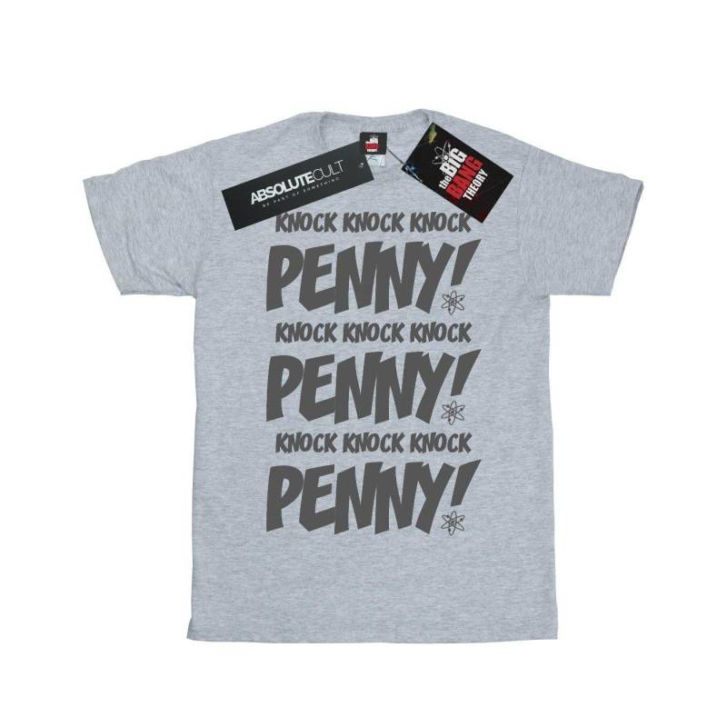 The Big Bang Theory - Knock Penny TShirt, für Damen, Grau, Größe M von The Big Bang Theory