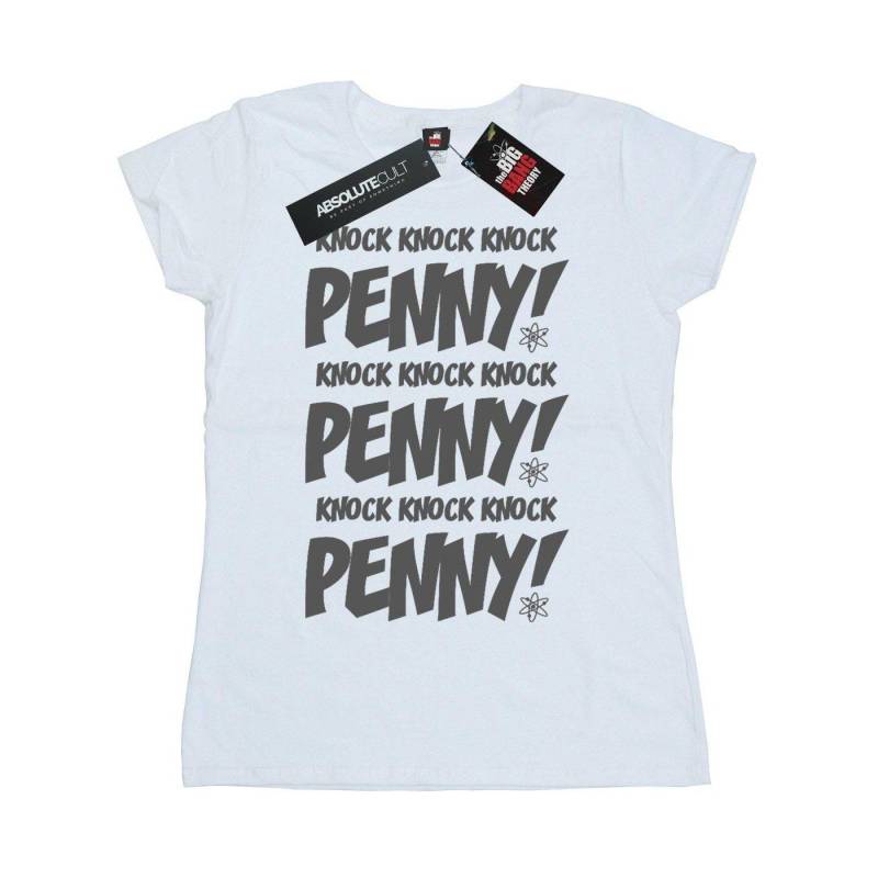 Knock Knock Penny Tshirt Damen Weiss M von The Big Bang Theory