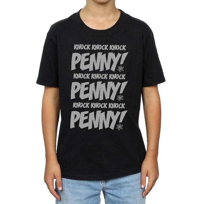 Knock Knock Penny Tshirt Jungen Schwarz 152-158 von The Big Bang Theory