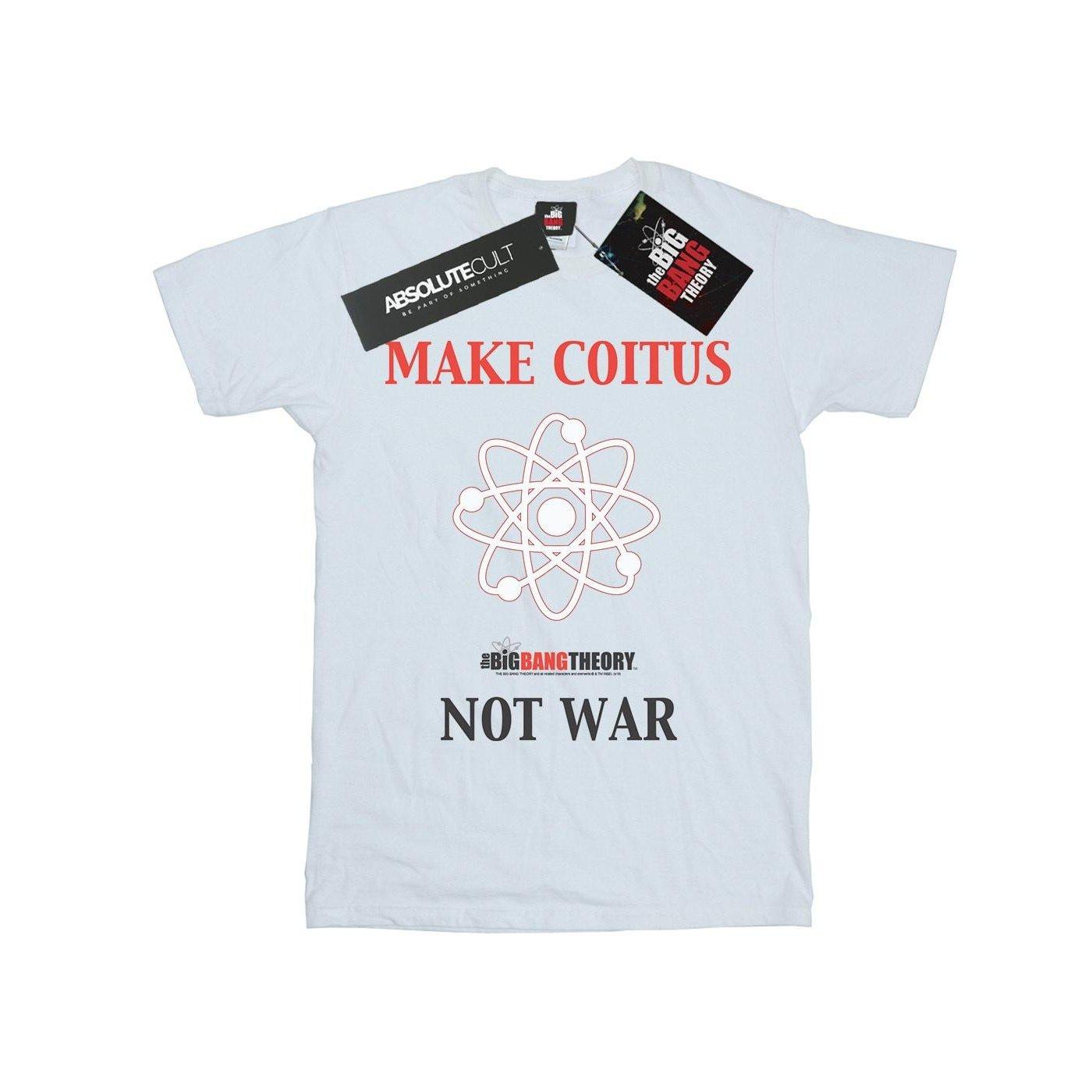 Make Coitus Not War Tshirt Damen Weiss L von The Big Bang Theory