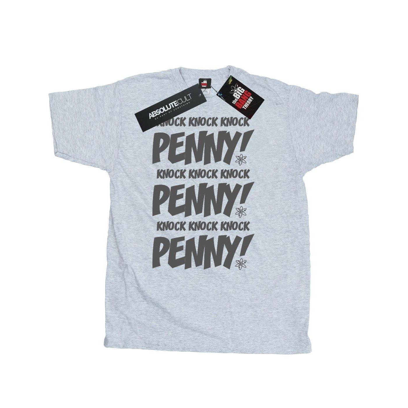 Sheldon Knock Knock Penny Tshirt Herren Grau 3XL von The Big Bang Theory