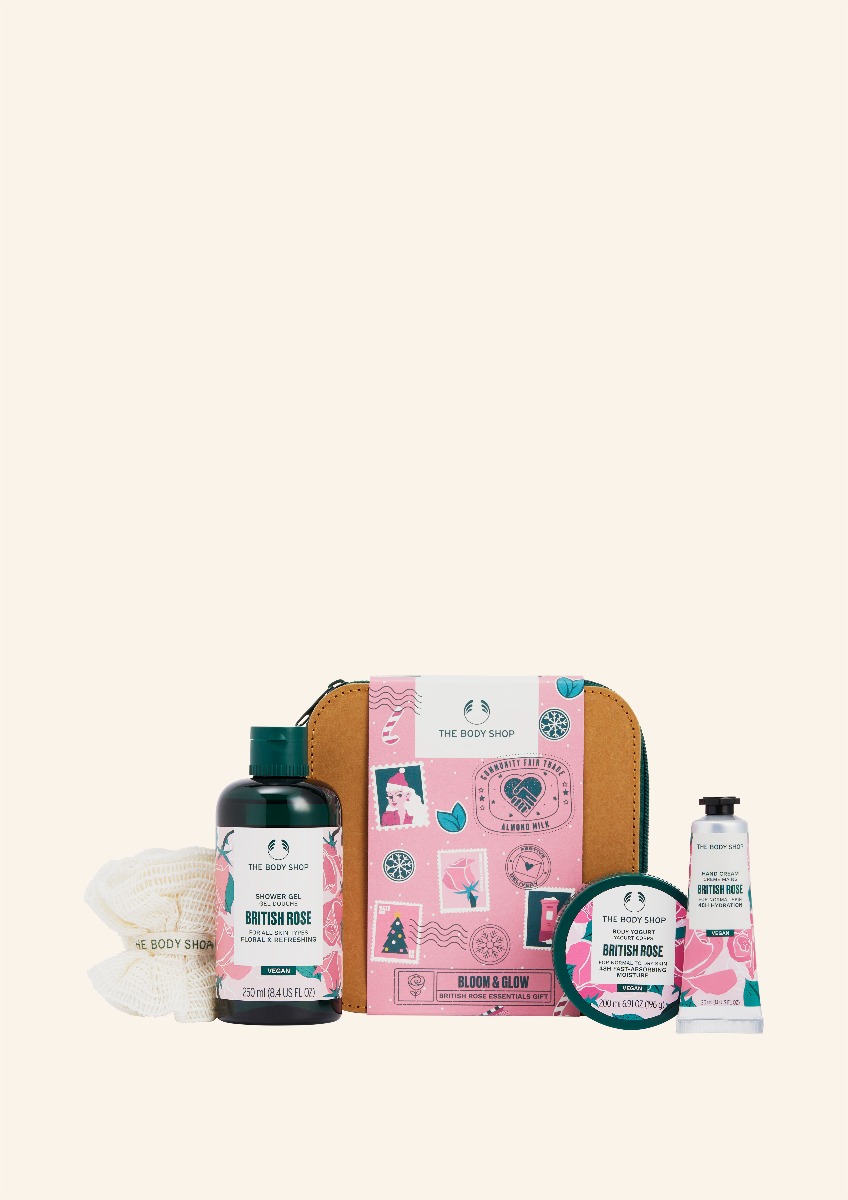 Bloom & Glow British Rose Essentials Geschenkset von The Body Shop