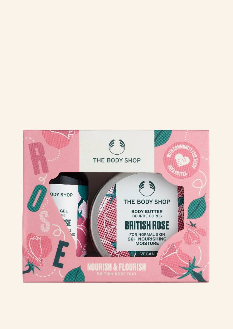 Nourish & Flourish British Rose Duo Geschenkset von The Body Shop