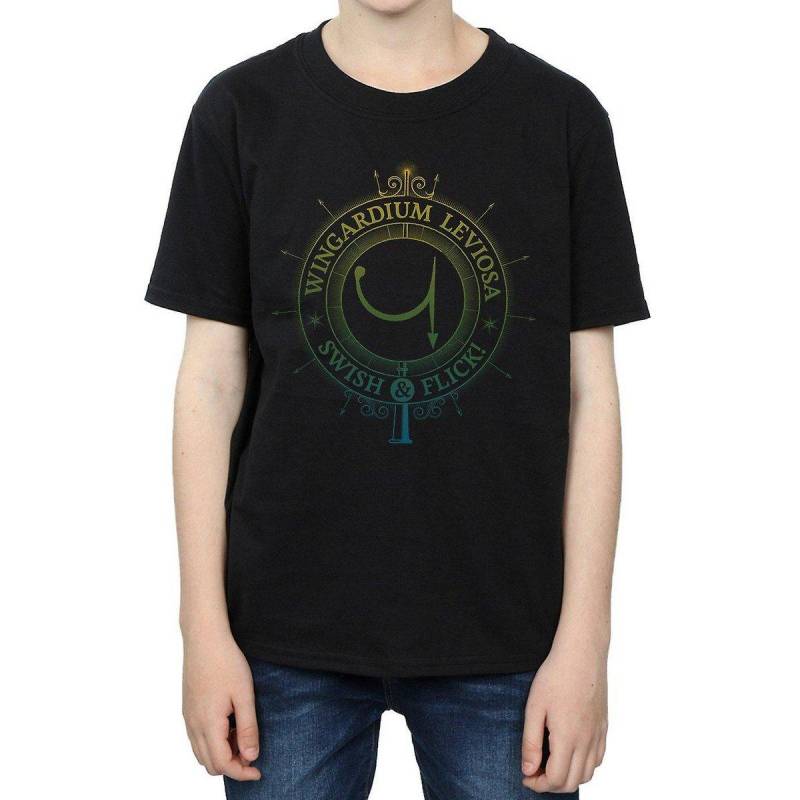 Wingardium Leviosa Tshirt Jungen Schwarz 116 von The Boys