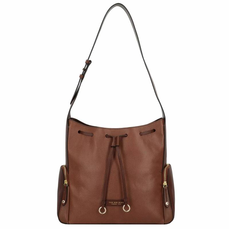 Carlotta - Hobo Schultertasche Leder, Braun von The Bridge