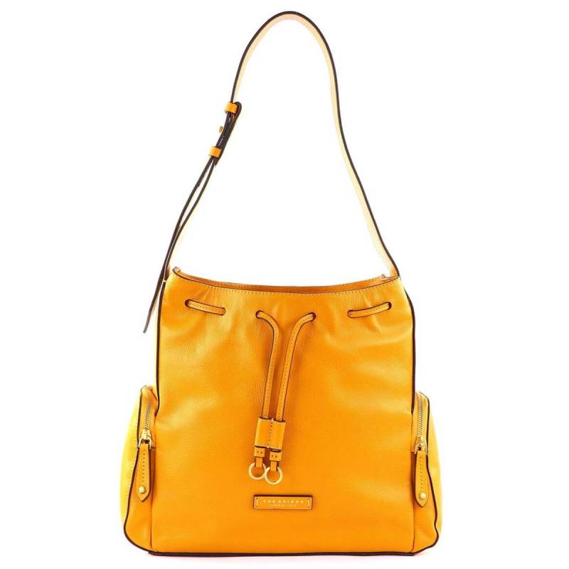 Carlotta - Hobo Schultertasche Leder, Gelb von The Bridge