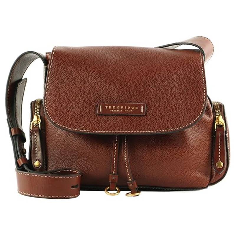 Carlotta - Schultertasche Leder, Braun von The Bridge