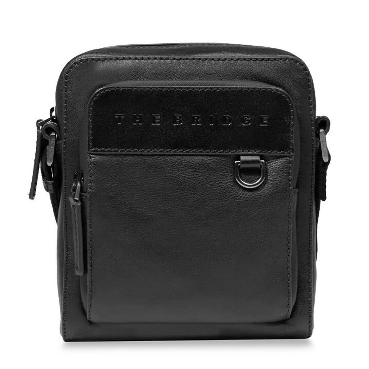 Damiano - Crossbody Bag Leder, Schwarz von The Bridge