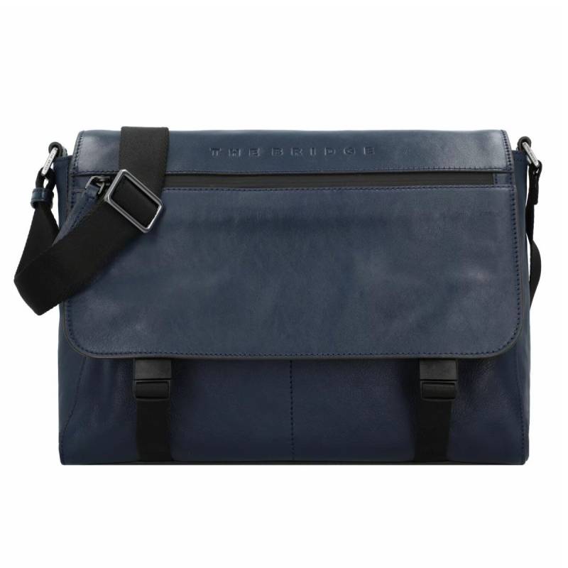 Damiano - Kuriertasche Leder, Dunkelblau von The Bridge