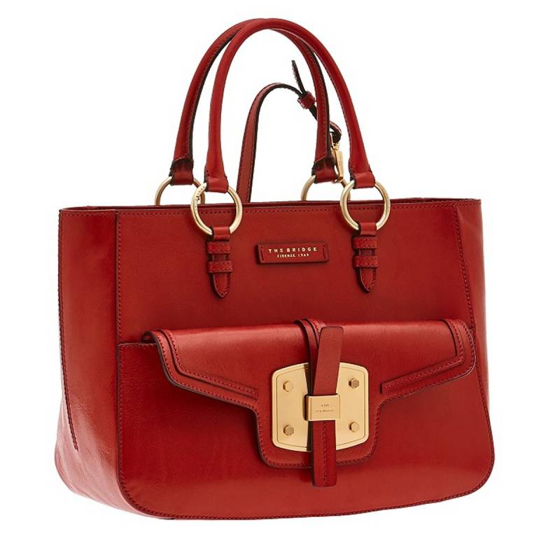 Lambertesca - Handtasche mit Doppelfunktion in Rot/Gold von The Bridge