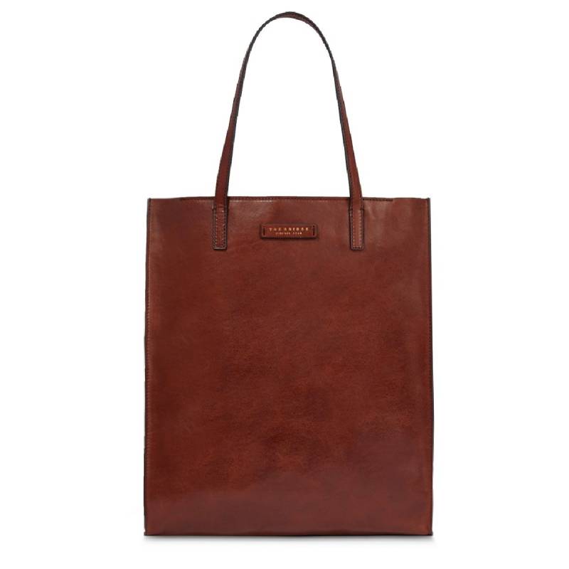 Mirra - Shopper Bag Leder mit Reissverschluss, Braun von The Bridge