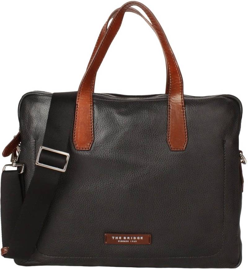 Plume Mix Uomo - 40cm Laptop/Aktentasche in Nero/Marrone von The Bridge