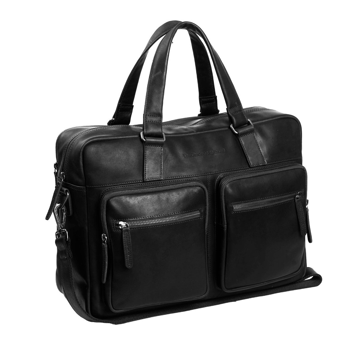 Misha - Laptoptasche 17" Leder, Schwarz von The Chesterfield Brand