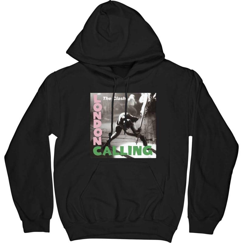 London Calling Hoodie Zum Überziehen Damen Schwarz M von The Clash