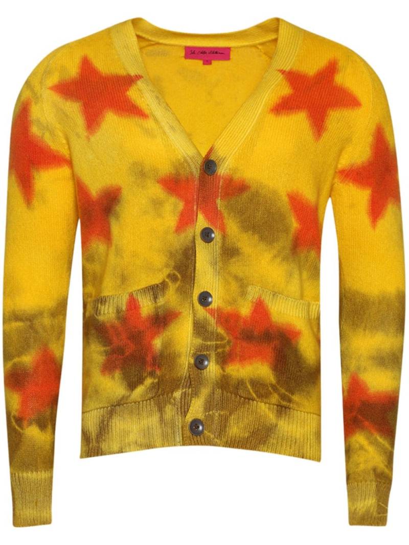 The Elder Statesman Star sprayed cardigan - Yellow von The Elder Statesman