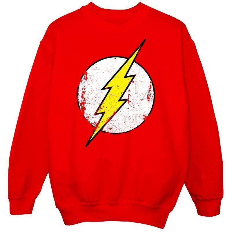 Sweatshirt Jungen Rot Bunt 116 von The Flash