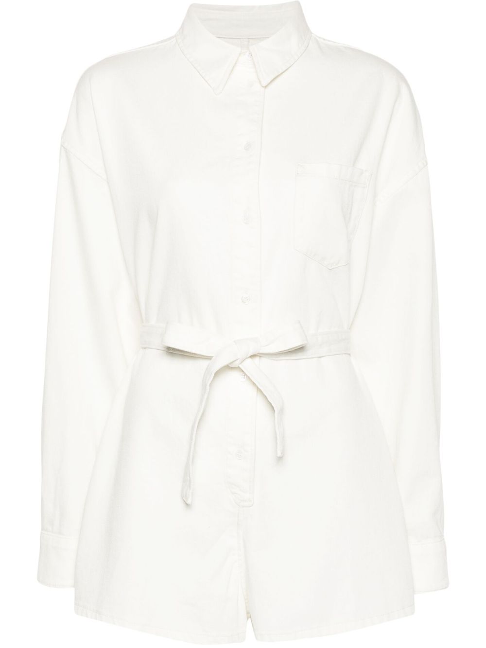 The Frankie Shop Wren denim playsuit - White von The Frankie Shop