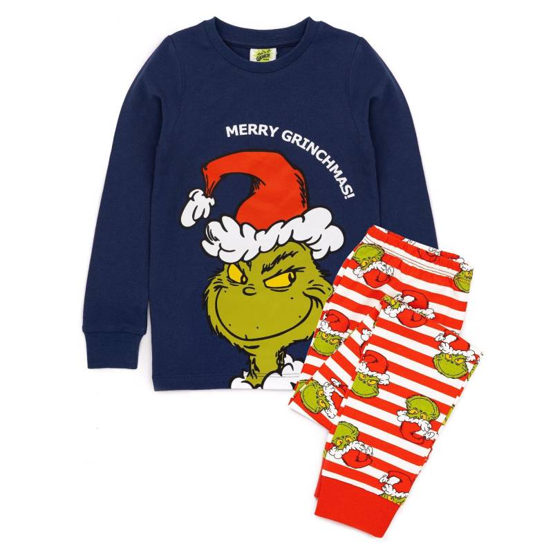 Schlafanzug Mit Langer Hose Weihnachtliches Design Jungen Blau 128 von The Grinch