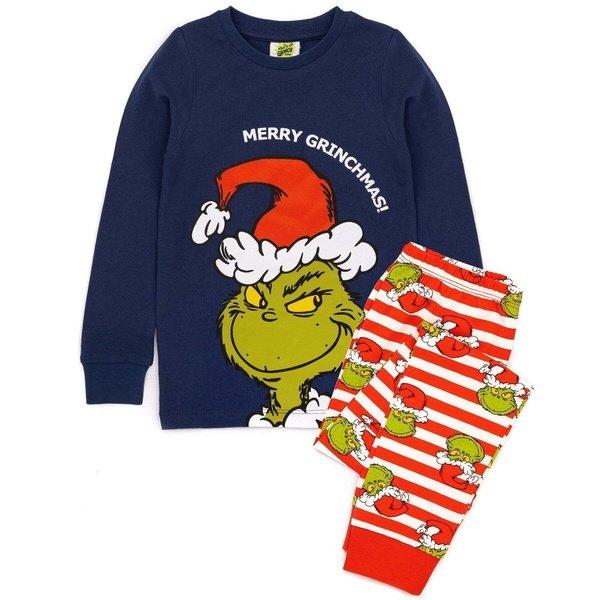 Schlafanzug Weihnachtliches Design Mädchen Nachtblau 110 von The Grinch