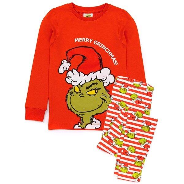 Schlafanzug Weihnachtliches Design Mädchen Rot Bunt 116 von The Grinch