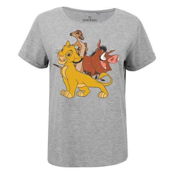 Simba & Friends Tshirt Damen Grau M von The Lion King