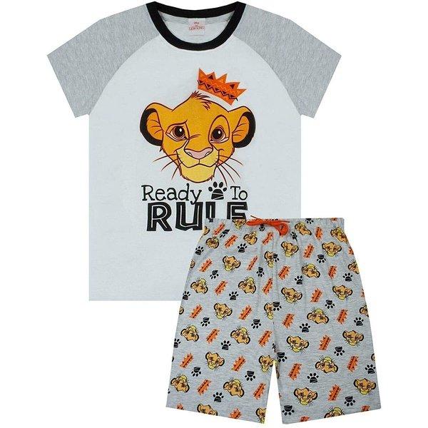 Ready To Rule Schlafanzug Mit Shorts Jungen Grau 128 von The Lion King