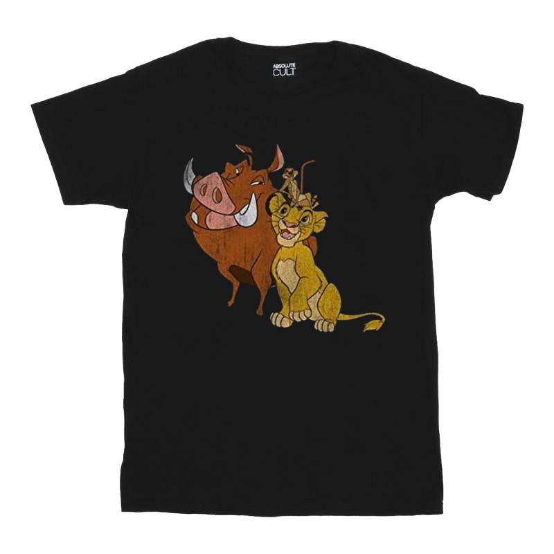 Simba, Timon And Pumbaa Tshirt Jungen Schwarz 128 von The Lion King