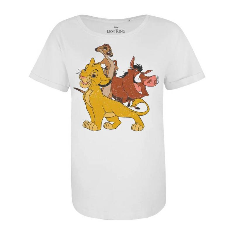 Simba & Friends Tshirt Damen Weiss M von The Lion King